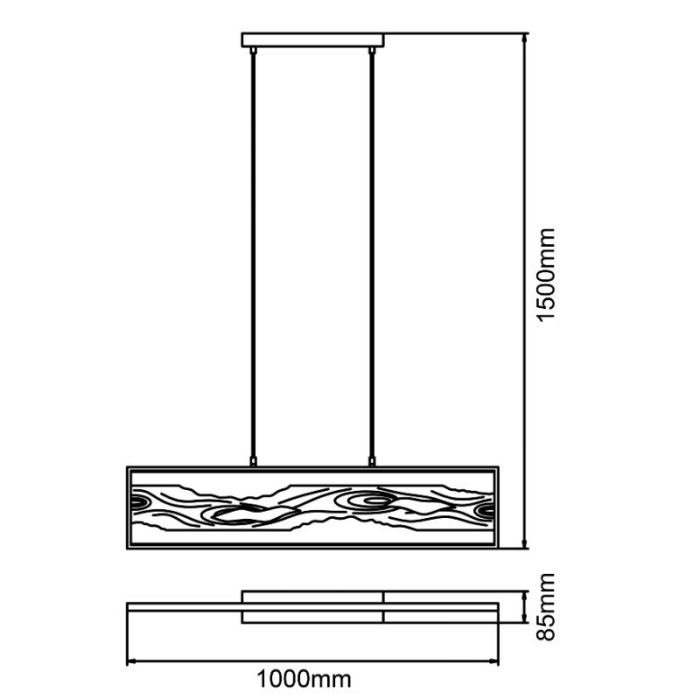 Lámpara colgante marrón rústica, Raynor, 20W, 3000K LED