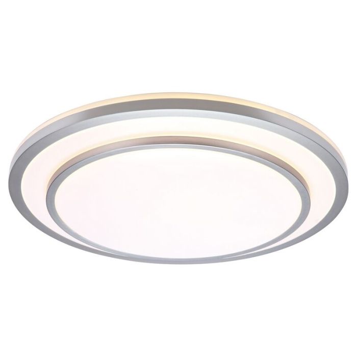 Plafón de techo cromado moderno, Richie, 12W, 3000K LED