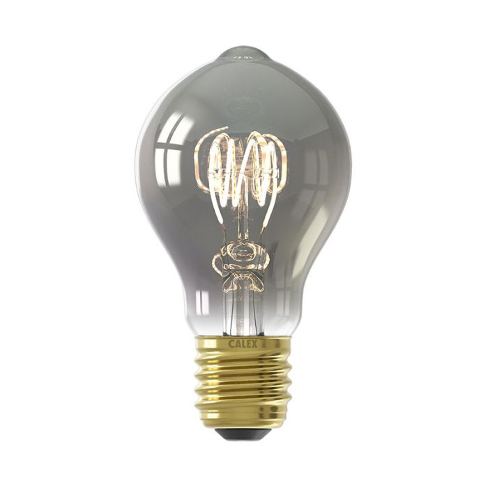 Calex bombilla LED E27 regulable gris, A60, 4W, 1800K