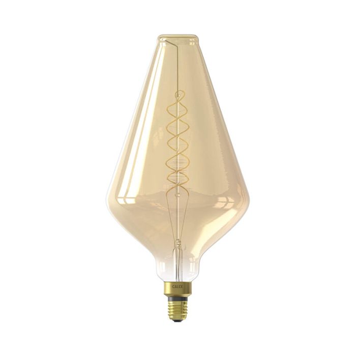 Lámpara de filamento Dorada Calex LED, copa de vino, E27, 4W, 2200k (blanco extra atmosférico), regulable