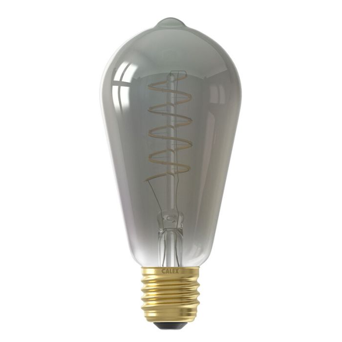 Calex bombilla LED Edison E27 regulable gris, 4W, 1800K