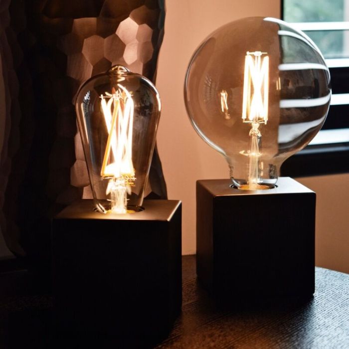 Calex bombilla LED Edison E27 regulable gris, 4W, 1800K