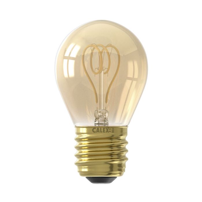 Calex bombilla LED filamento E27 regulable ámbar, 2,5W, 2100K