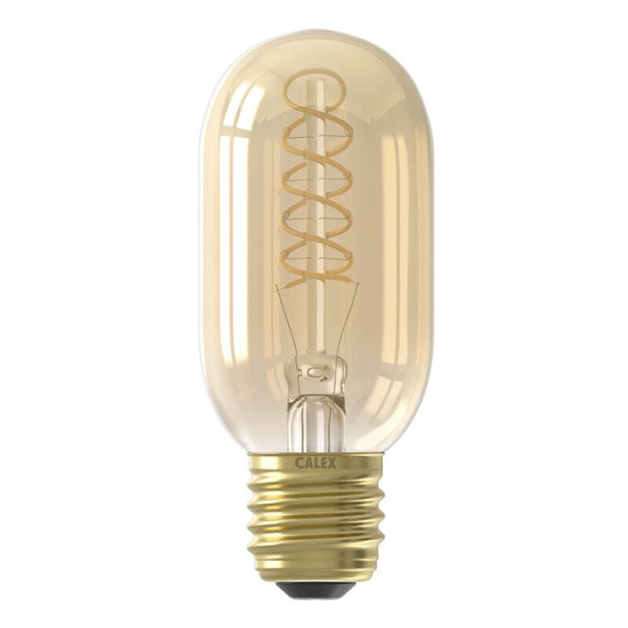 Calex bombilla LED tubo E27 regulable ámbar, 5,5W, 2100K