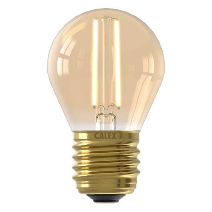 Calex bombilla LED filamento E27 regulable ámbar, 3,5W, 2100K