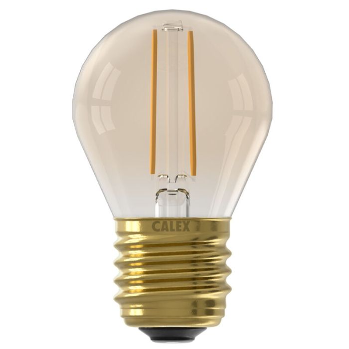 Calex bombilla LED filamento E27 regulable ámbar, 3,5W, 2100K