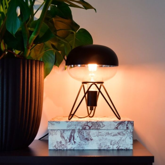 Calex bombilla LED espejo E27 regulable negro, 6W, 1800K