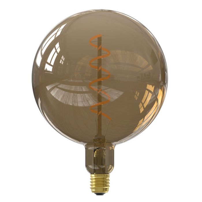 Calex bombilla LED filamento E27 regulable Kalmar, marrón, 5W, 1800K