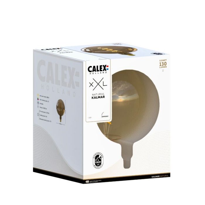 Calex bombilla LED filamento E27 regulable Kalmar, marrón, 5W, 1800K