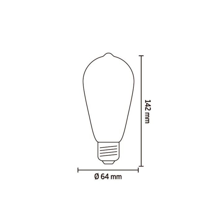 Calex bombilla inteligente LED E27 ámbar, 7W, 1800-3000K