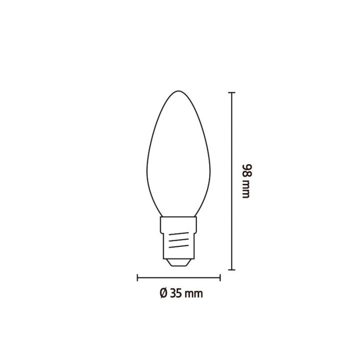 Calex bombilla inteligente LED E14 ámbar, 5W, 1800-3000K