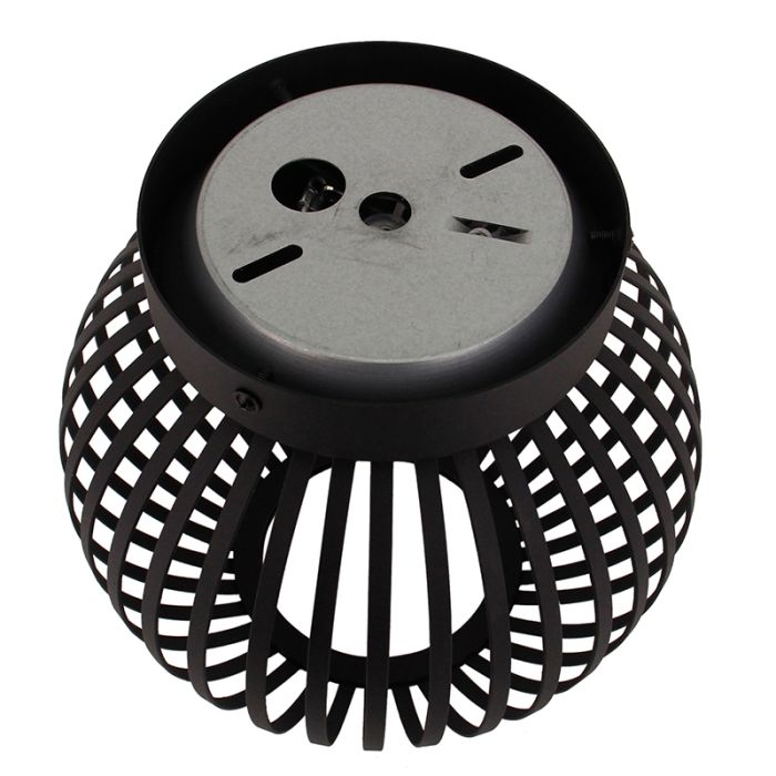 Lámpara de techo negra industrial, Lieve