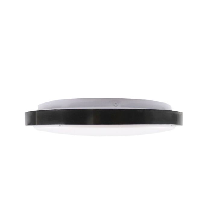 Plafón de techo negro de plástico, Kos, 22W, 3000K LED
