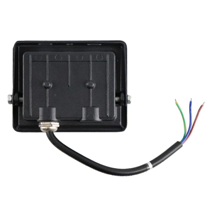 Proyector exterior de plástico negra, Boaz, 10W, 6500K LED, IP66