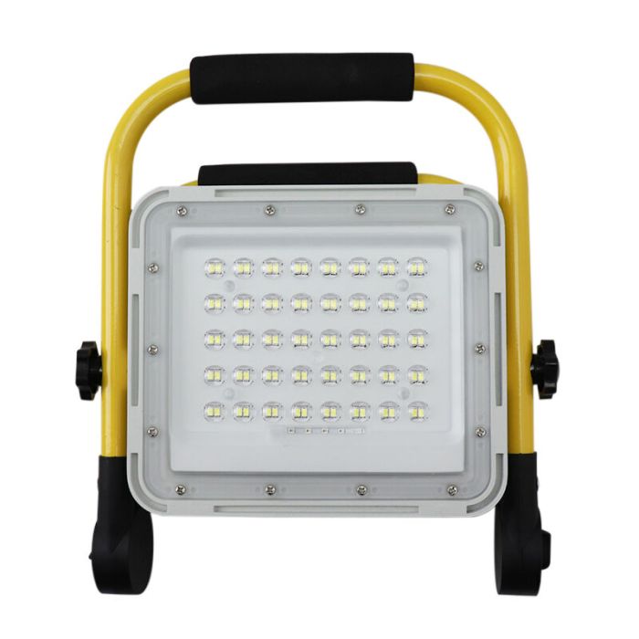 Luz de trabajo recargable amarilla de aluminio, Hilmi, 60W, 6500K LED, IP44, con interruptor