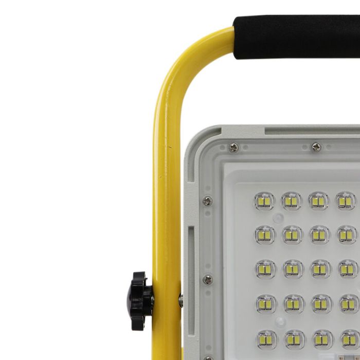 Luz de trabajo recargable amarilla de aluminio, Hilmi, 60W, 6500K LED, IP44, con interruptor