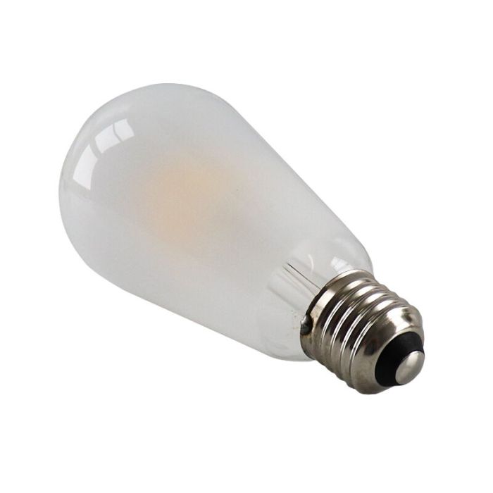 E27 LED bombilla Edison regulable, ST58, 5w, vidrio blanco, 2700k