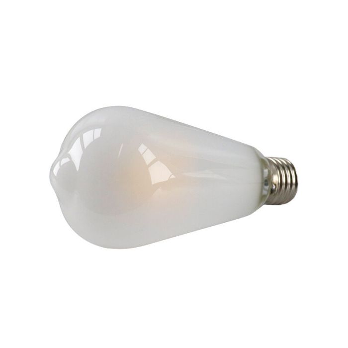 E27 LED bombilla Edison regulable, ST58, 5w, vidrio blanco, 2700k