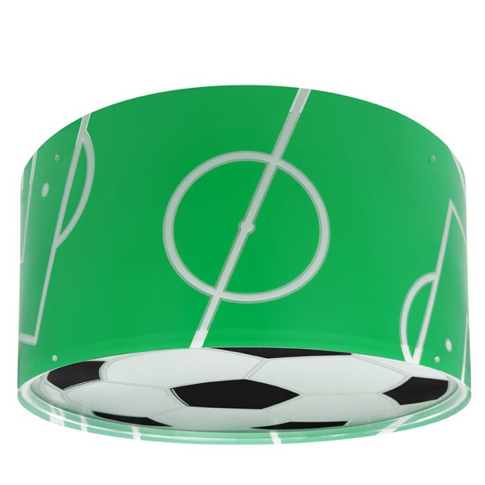 Lámpara de techo infantil de plástico verde, Football