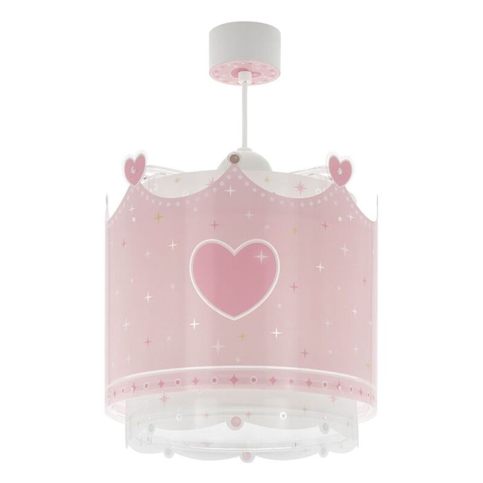 Lámpara colgante infantil de plástico rosa, Queen