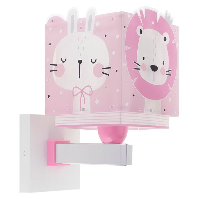 Aplique pared infantil de plástico rosa, Baby jungle