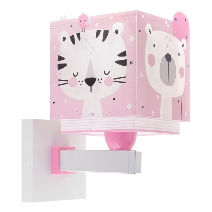 Aplique pared infantil de plástico rosa, Baby jungle