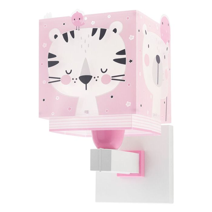 Aplique pared infantil de plástico rosa, Baby jungle