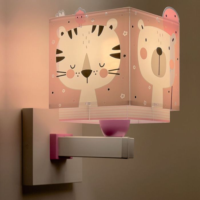 Aplique pared infantil de plástico rosa, Baby jungle