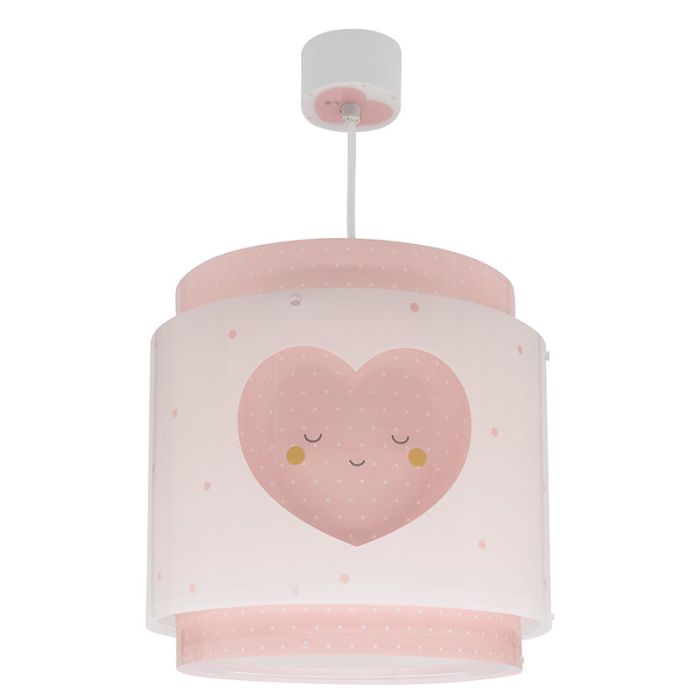 Lámpara colgante infantil de plástico rosa, Dreams