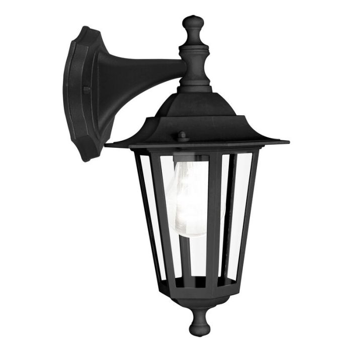 Lámpara exterior negra de aluminio, Alieke, IP44