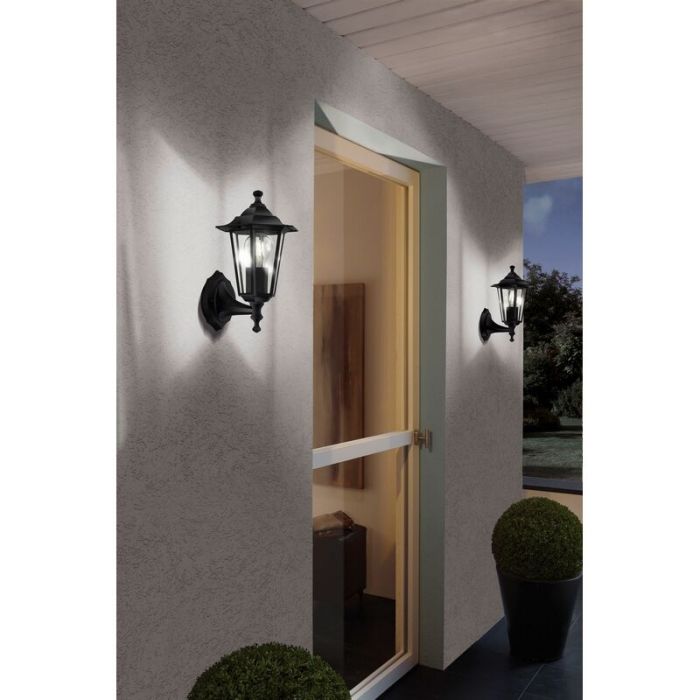Lámpara exterior negra de aluminio, Alieke, IP44