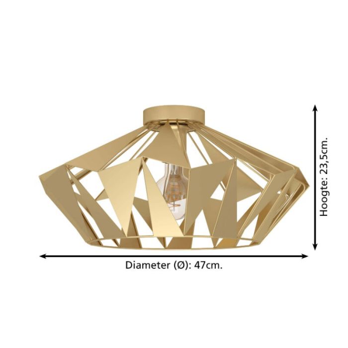 Plafón de techo dorado de acero, Charmain