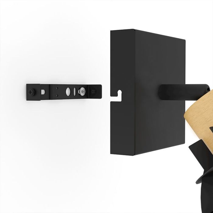 Foco de pared negro de aluminio, Redouan