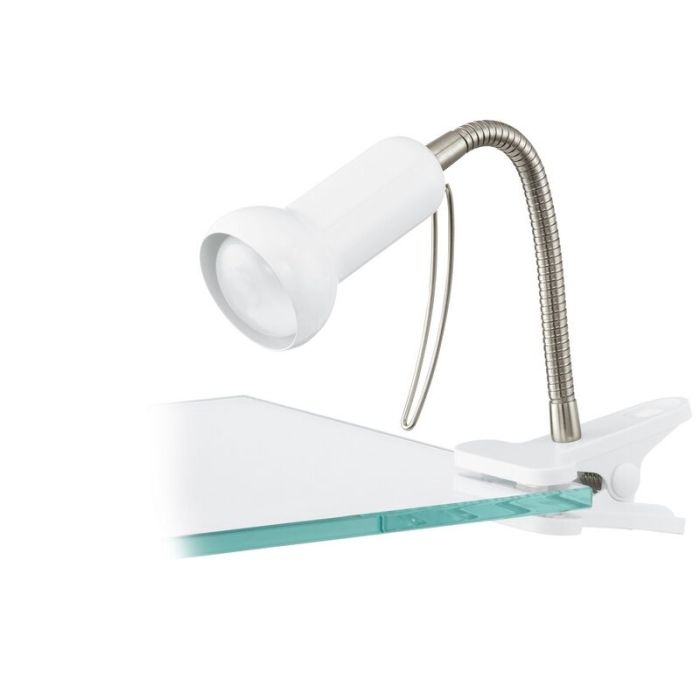 Foco pinza blanco de plástico, Okko, con interruptor