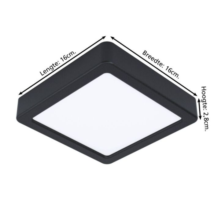Plafón de techo blanco de plástico, Geraldo, 11W, 3000K LED