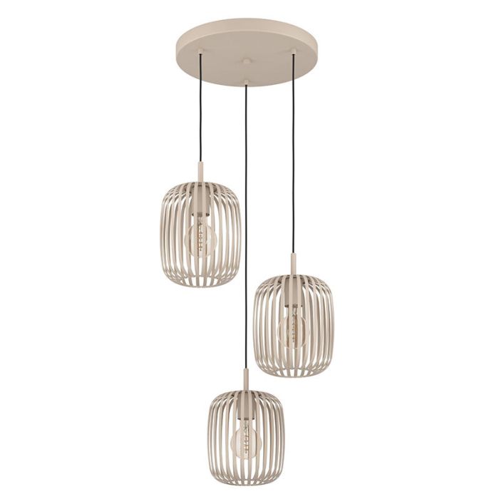 Lámpara colgante beige de acero, Pietro