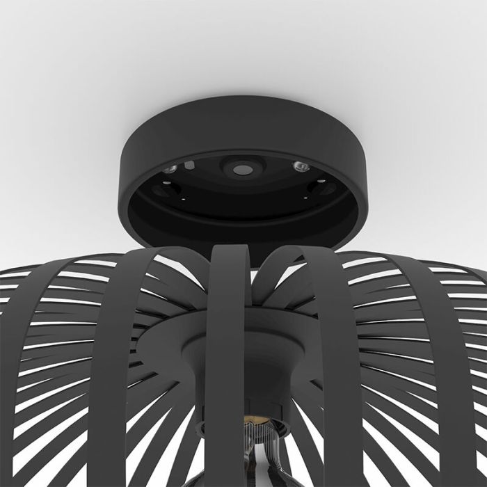 Plafón de techo negro de acero, Egine