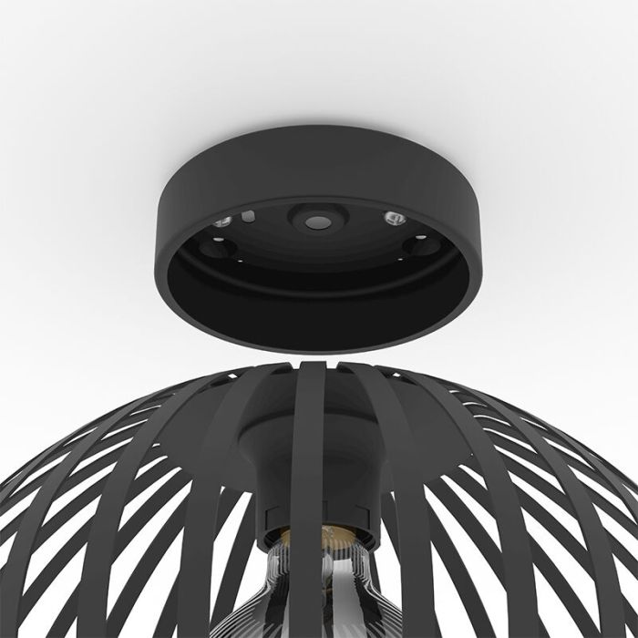 Lámpara de techo negra de acero, Egine