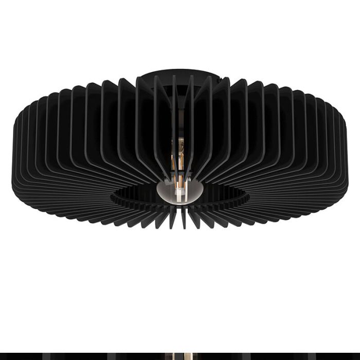 Plafón de techo negro de madera, Muna