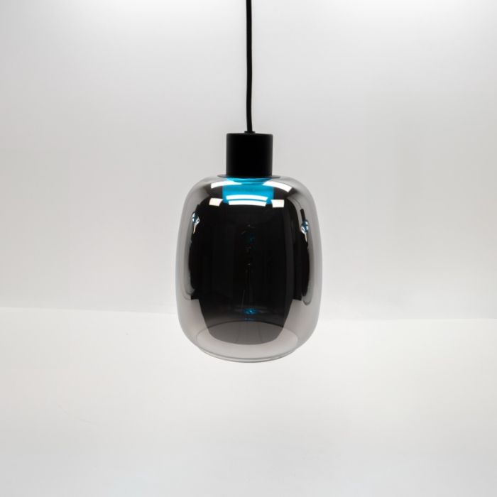 Lámpara colgante inteligente negra de vidrio, Tamika, 3,7W, RGBW LED