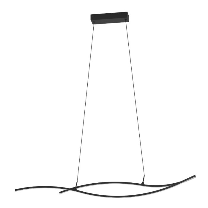 Lámpara colgante negra de acero, Tevin, 20W, 4000K LED