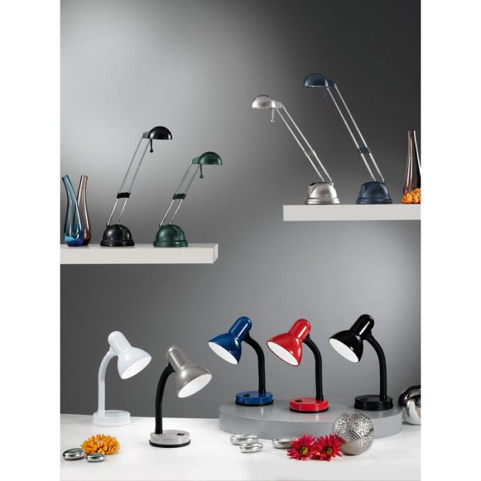 Lámpara de mesa infantil azul de plástico, Granza, con interruptor
