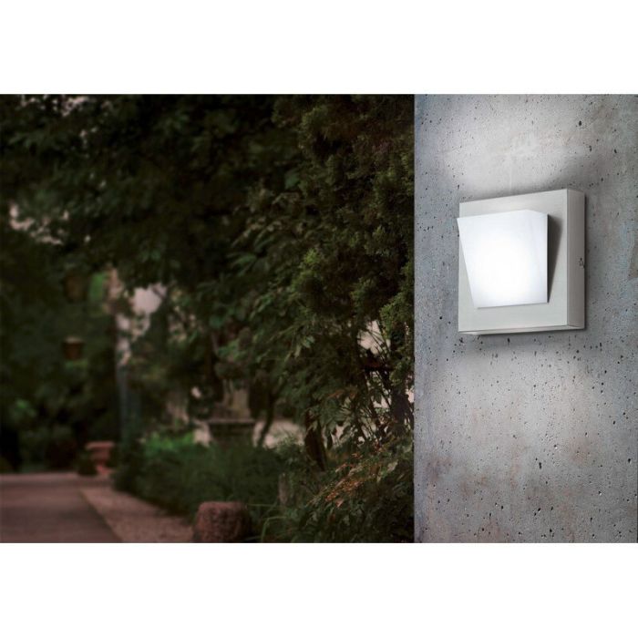 Lámpara exterior plateado de plástico, Mell, 4W, 3000K LED, IP44