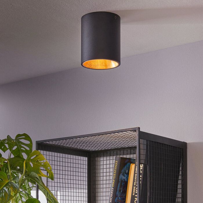 Plafón de techo dorado de aluminio, Dahne, 3W, 3000K LED