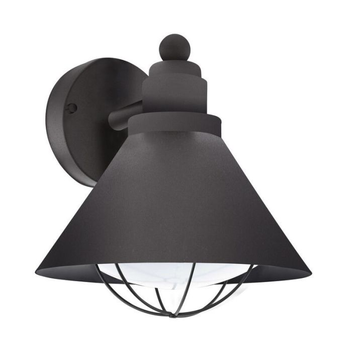 Lámpara exterior negra de plástico, Alje, IP44