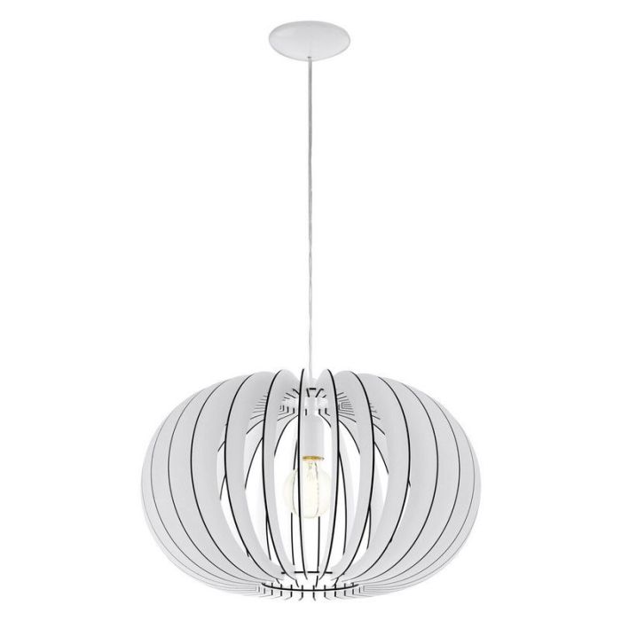 Lámpara colgante blanca de madera, Kiran