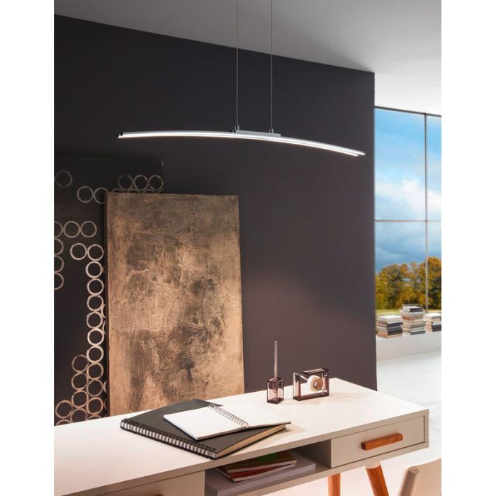 Lámpara colgante cromada de aluminio, Arantxa, 30W, 3000K LED
