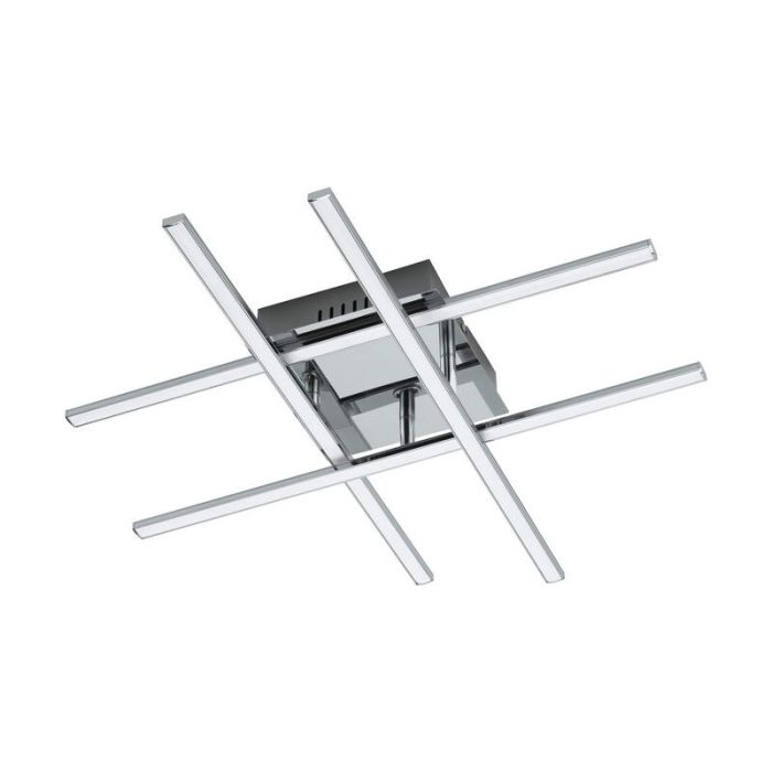 Lámpara de techo cromada de acero, Arantxa, 24W, 3000K LED