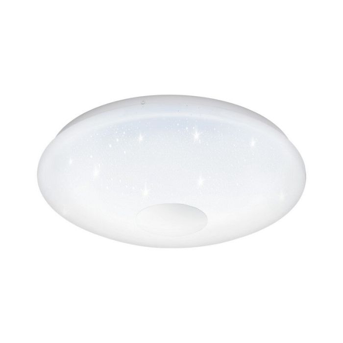 Lámpara de techo plateada de plástico, Barbera, 20W, ajustable entre luz blanco cálido y frío LED