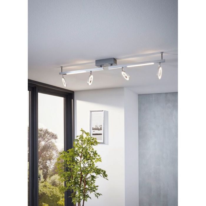 Foco de techo cromado de aluminio, Madelinde, 3W, 3000K LED